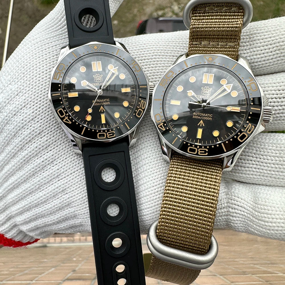 SD1957 New Arrival 42MM Vintage Bezel 200M Waterproof NH35 Green Luminou Sapphire Glass Automatic Dive Watch Montre