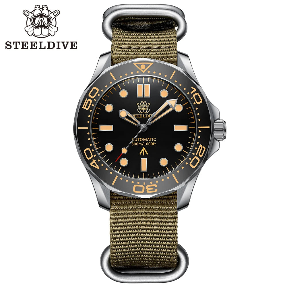 SD1957 New Arrival 42MM Vintage Bezel 200M Waterproof NH35 Green Luminou Sapphire Glass Automatic Dive Watch Montre